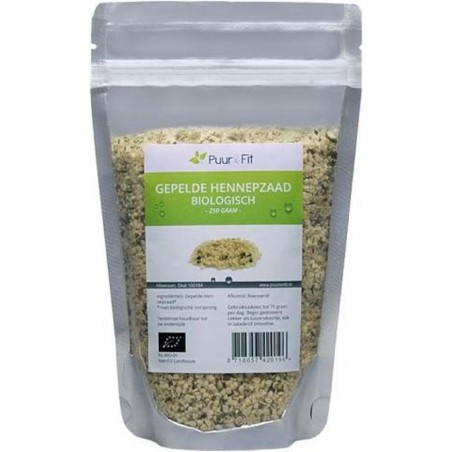 Puur&Fit Hennepzaad Gepeld Biologisch - 250 gram