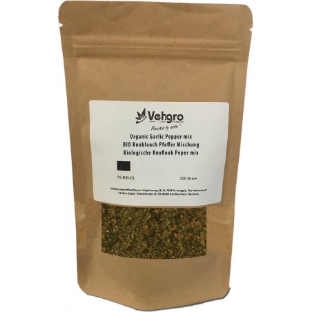 Knoflook Peper Kruidenmix Biologisch 100 gram