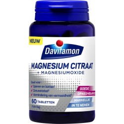 Davitamon Magnesium Citraat 100% – Voedingssupplement - 60 Magnesiumtabletten