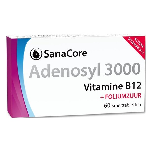 SanaCore Adenosyl 3000 - Actieve Vitamine B12 - 60 zuigtabletten - Adenosylcobalamine
