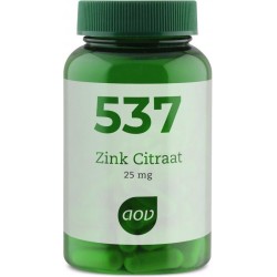 AOV 537 Zink Citraat (25 mg) - 90 vegacaps - Mineralen - Voedingssupplementen