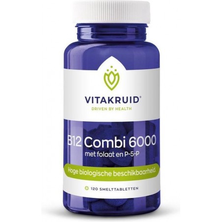 Vitakruid / Vitamine B12 combi 6000 met folaat en P-5-P
 - 120 tabletten