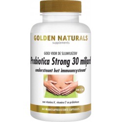 Golden Naturals Probiotica Strong 30 miljard (60 veganistische maagsapresistente capsules)