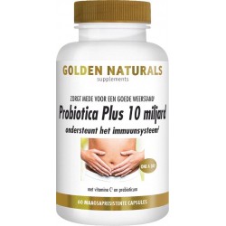 Golden Naturals Probiotica Plus 10 miljard (60 veganistische maagsapresistente capsules)