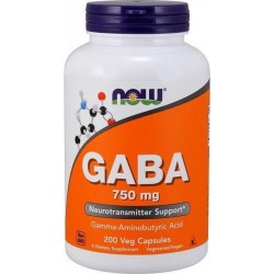 GABA 750mg Now Foods 200v-caps