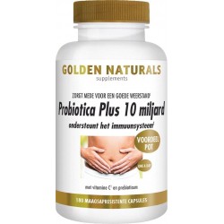 Golden Naturals Probiotica Plus 10 miljard (180 veganistische maagsapresistente capsules)