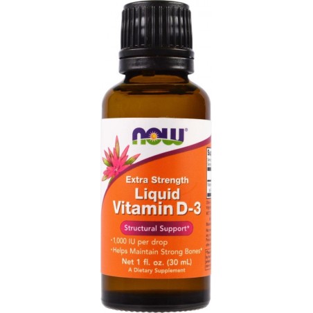 Now Foods Vitaminen Vitamine D3 druppels, 1000 IE (30 ml) - Now Foods