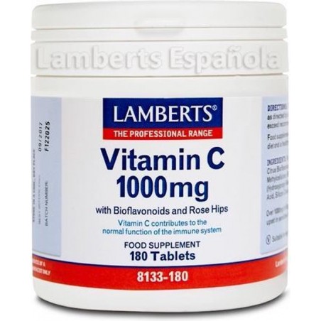 Lamberts Vitamine C met Bioflavonoïden - 1000 mg - 180 Tabletten - Vitaminen