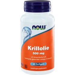 Now Foods - Krillolie 500 mg - Rijk aan Omega-3 Vetzuren -  60 Softgels