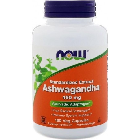 Ashwagandha- 450 mg (180 Vegetarian Capsules) - Now Foods