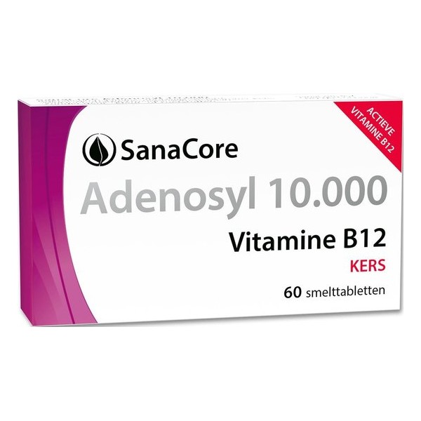 SanaCore Adenosyl 10.000 - Actieve Vitamine B12 - 60 zuigtabletten - Adenosylcobalamine