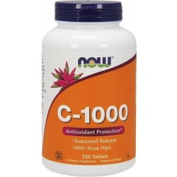 Now Foods Vitaminen Vegetarische C-1000 met rozenbottel (250 Tabletten) - Now Foods