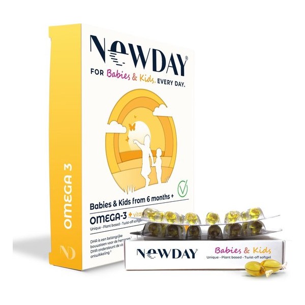NewDay® Babies&Kids • omega-3 • mét vitamine D3 • plantaardig • algenolie voor kinderen • DHA