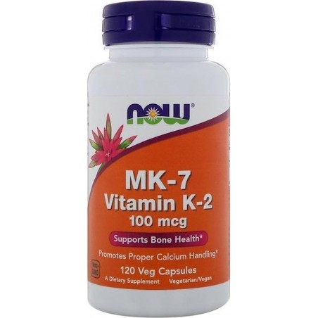 MK-7 Vitamin K-2 - 100 mcg (120 Vegetarian Capsules) - Now Foods