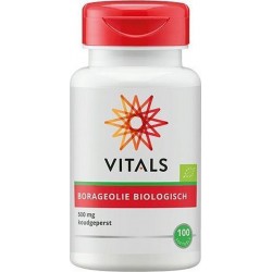 Vitals Borageolie Biologisch Voedingssupplementen - 100 softgels