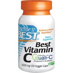 Doctor's Best, Vitamine C, European Quali-C, 1,000 mg, 120 vegetarische capsules