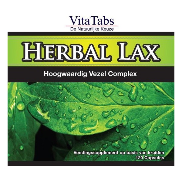 VitaTabs Herbal Lax - Hoogwaardig Vezel Complex - 120 capsules - Voedingssupplementen
