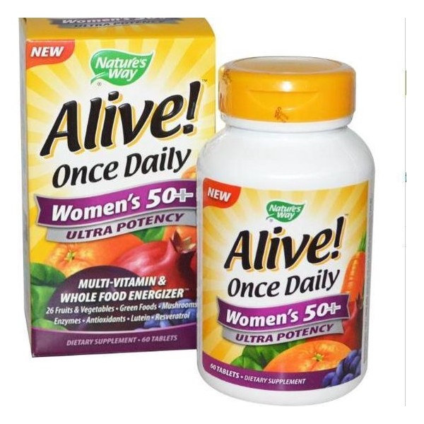 Alive! Een Per Dag Multivitamine, Vrouwen 50+, Hoge Dosering - Nature's Way