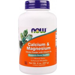 Calcium & Magnesium Powder (227 g) - Now Foods