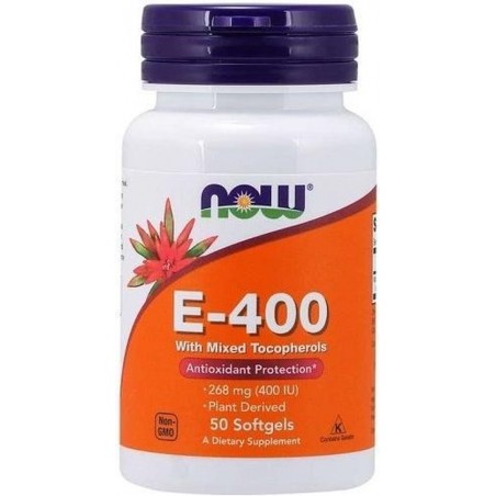 Vitamine E 400IU Now Foods 50softgels