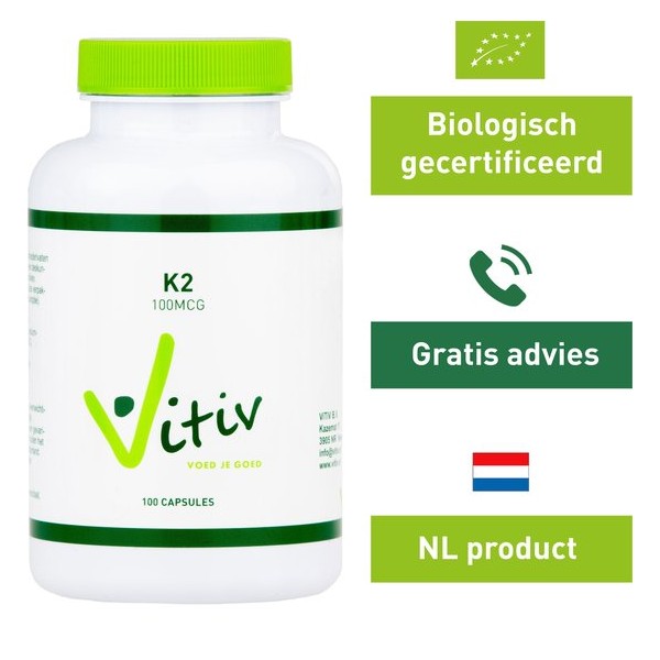 VITIV Vitamine K2 100 capsules  Beste keuze