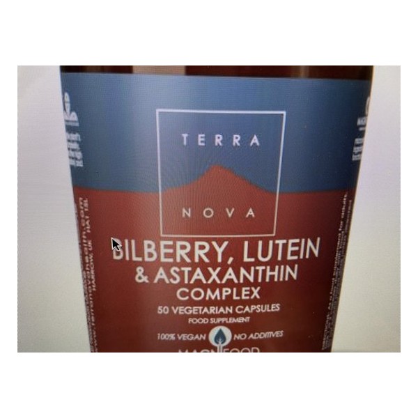 Terranova Bilberry lutein & astaxanthin complex Inhoud: 100 capsules
