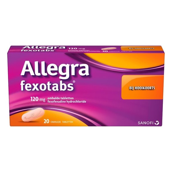 Allegra Fexotabs 20 tabletten (120mg fexofenadine hydrochloride) bij hooikoorts