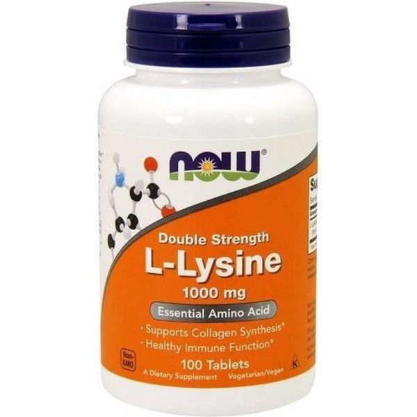 Now Foods Voedingssupplementen L-Lysine 1000 mg (100 tabletten) - Now Foods