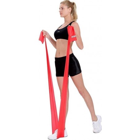 Fitness Elastiek Lulu - Resistance Band - Weerstandsband voor Thuis Sporten - Full Body Trainer - Rood