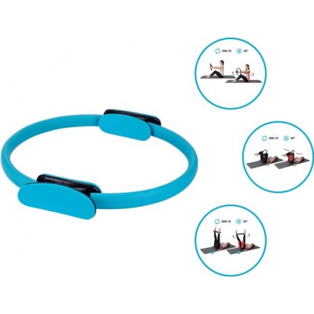 Pilates Sport Ring hoge kwaliteit - Yoga Ring - Intensief gebruik behoudt resistentie - Magic Cirkel - Yoga Wiel - Blauw - 38cm