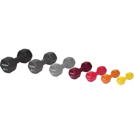 Toorx Vinyl Dumbbell - Gewichten - per Stuk - Oranje - 1 kg