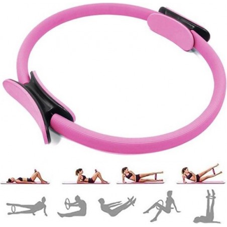 Pilates Ring – Yoga Ring – Fitness Ring – Sport Ring - Fitness Accessoires – Pilates Oefeningen - Thuis Sporten - Roze – Ø 38cm