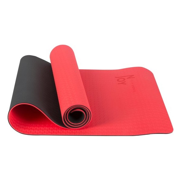 Njoy Your Sports Yoga Mat - Thermoplastisch Rubber - Rood/Zwart - 183 x 61 x 0.6 cm