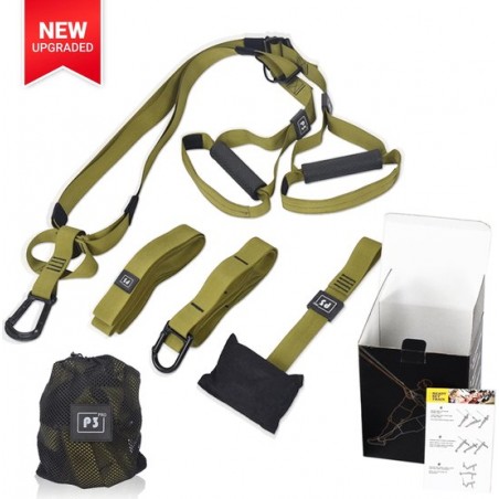 Positive Things TRX Suspension Trainer Pro -  TRX Trainer - Complete TRX Training set - Groen