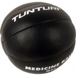 Tunturi Medicine Ball - Crossfit Ball - Medicijnbal - 5 kg - Zwart Leer