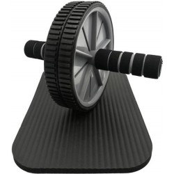 Kaytan-Fitness Wheel With Knie Mat-Ab Roller inclusief Knie mat-Buikspiertrainer met wiel-Buikspier Wiel-Zwart