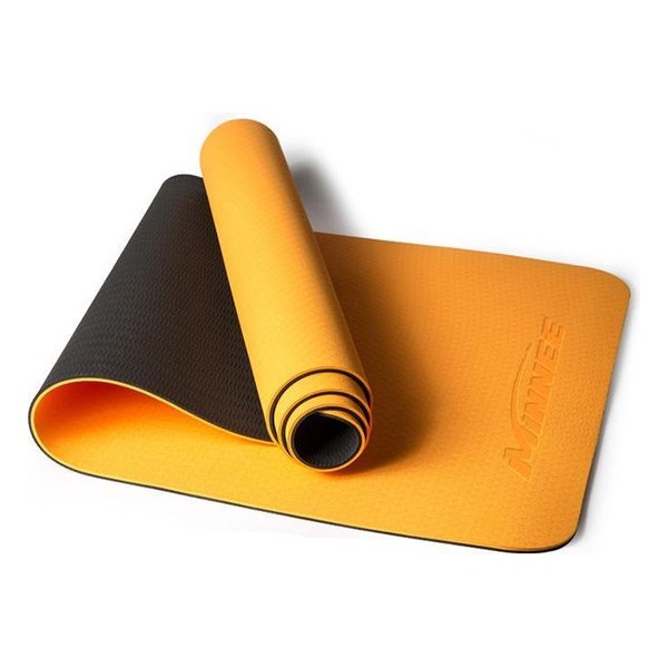 Minnee Sports Comfortabele Anti Slip Yoga Mat - Oranje/Groen - 183 x 61 x 0.6 cm