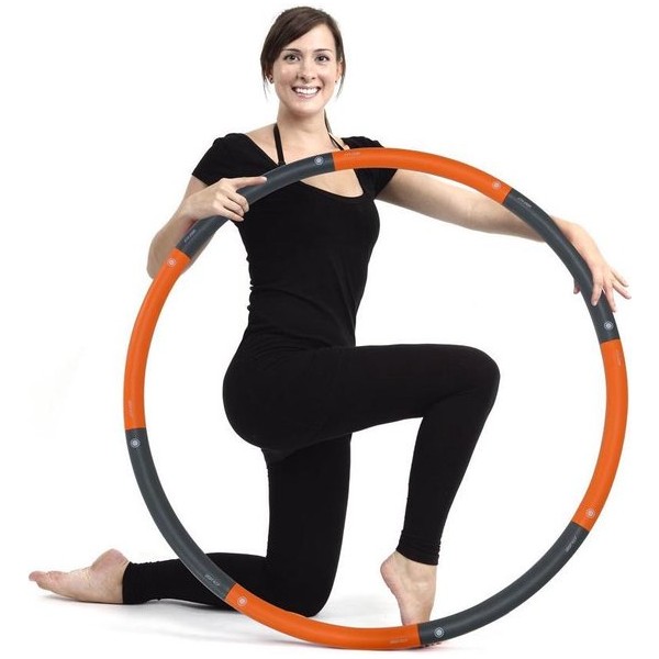 Weight hoop New Style - Fitness Hoelahoep - 1.4 kg - Ø 100 cm - Oranje/Grijs