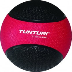 Tunturi Medicine Ball - Medicijnbal - Crossfit ball - 3 kg - Rood/Zwart Rubber