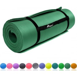 Yoga mat groen, 190x100x1,5 cm dik, fitnessmat, pilates, aerobics