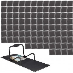relaxdays 96 x puzzelmat uitbreidbaar - vloerbeschermingstegels - voor fitnessapparaten