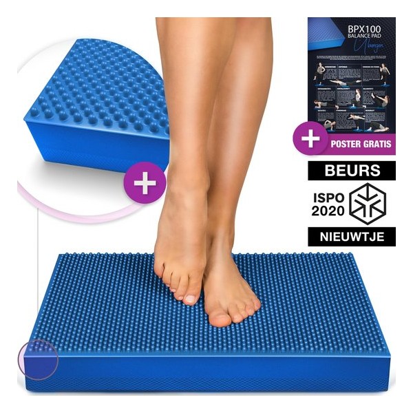 wiebelkussen blauw  - 2in1 balance pad - balanskussen - Sportstech BPX100
