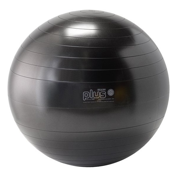 Gymnic Plus 55 BRQ - Zitbal en fitnessbal - Zwart - Ø 55 cm