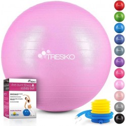 Fitnessbal met pomp - diameter 85 cm - PrincessPink