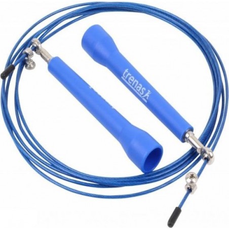 Trenas Steel Wire Springtouw - Speedrope - Speed rope - 300 cm lang - blauw