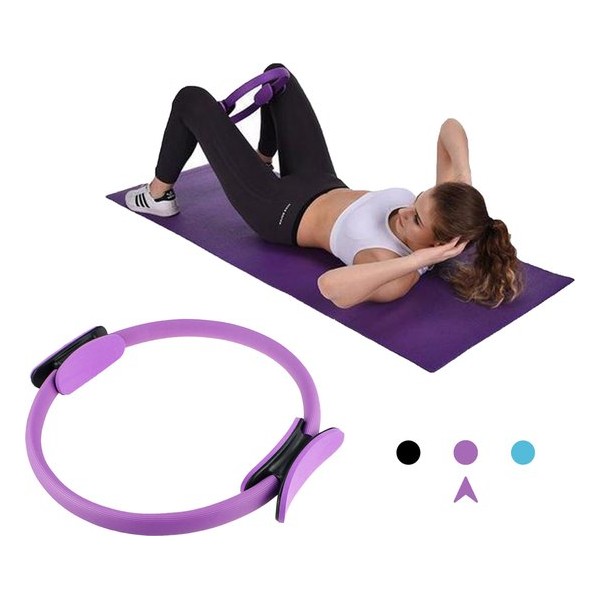 Pilates en Yoga Ring - Resistance/Stretch/Sport/Fitness band - Beentrainer - Heuptrainer - Weerstandsband - Ø 38 cm - Paars