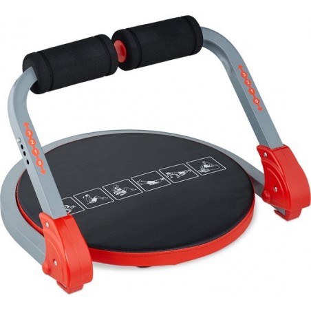 relaxdays buikspiertrainer - 6 in 1 core trainer - multifunctioneel trainingsapparaat