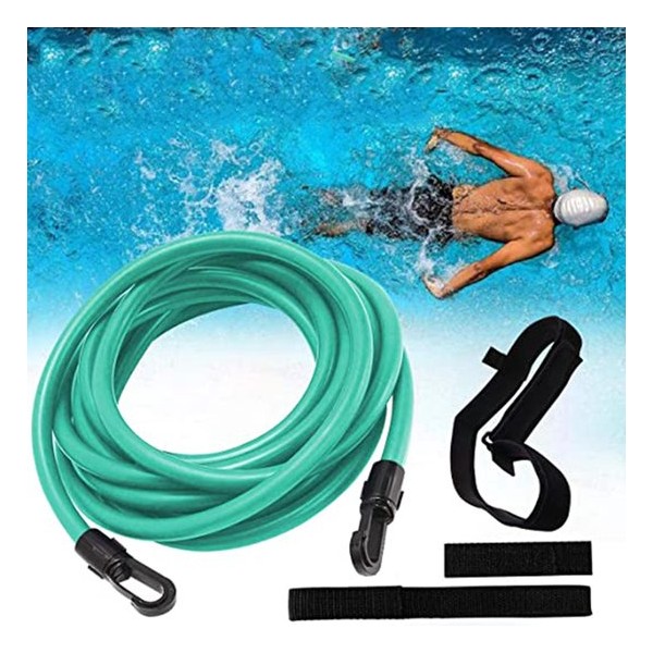 E'loir® - Zwemelastiek 500 - Zwemtraining - Zwem elastiek met weerstand - 4 meter - Groen