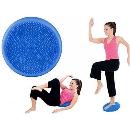 Air Stepper Balance Pad Kussen - Met Noppen - Blauw