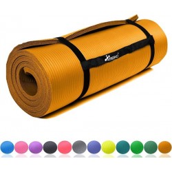Yoga mat oranje, 190x100x1,5 cm dik, fitnessmat, pilates, aerobics